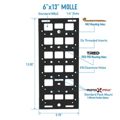 6x13" MOLLE Panel