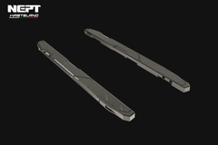 Two gray metallic panels on a black background with 'NEPT' branding.