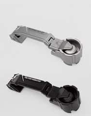 Image of a pair of black and gray aluminum door handles for Jeep JK