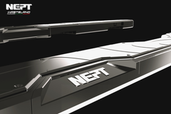 NEFT vehicle roof rack system on a black background