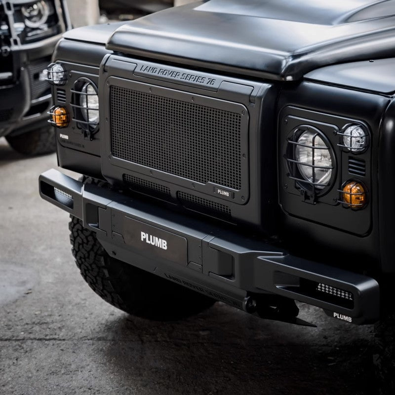 PLUMB front bumper modification kit for old Land Rover Defender 90/110. Mud and sand guard. Lower guard plate.