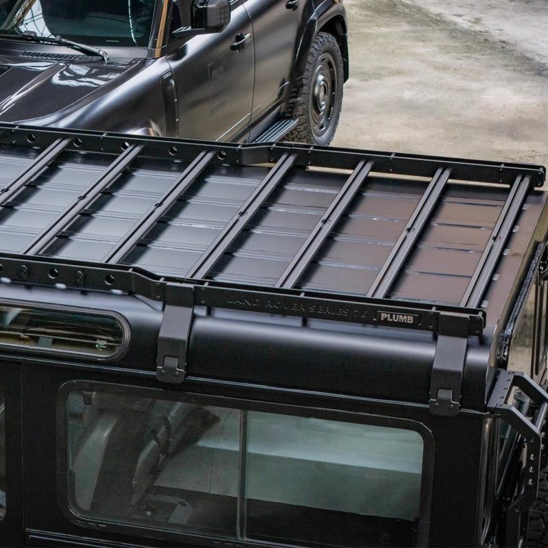 PLUMB roof rack platform for classic old Land Rover Defender 90/110/130. Storage luggage rack frame.