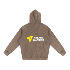 ARCANE WARRIOR Heavyweight Pure Cotton Classic Snow Washed Hoodie