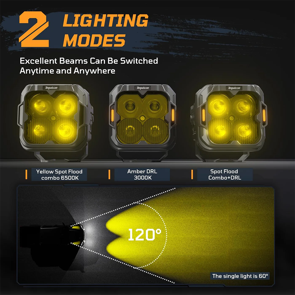 TEQUISON Series A1 Pro 3 Inch Pod LED Light Set