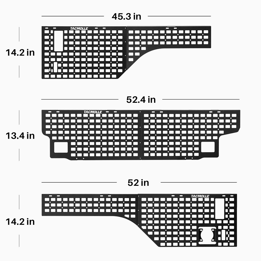 Jeep Gladiator 3 Piece Bed Molle Panels