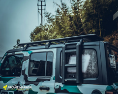 Jeep Wrangler JL off-road roof rack with integrated ladder – Arcane Warrior design