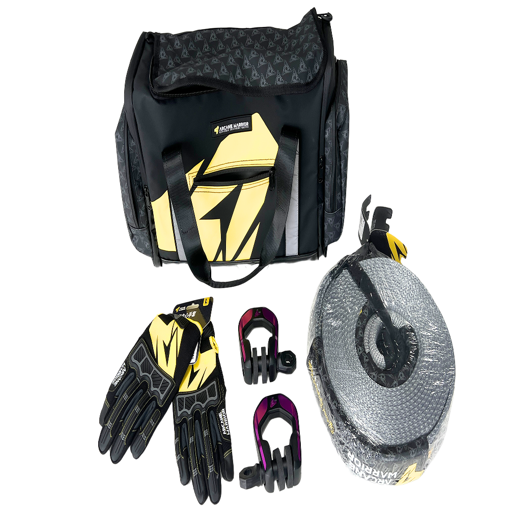 Arcane Warrior Pro Series Recovery Set with rugged storage bag and accessories