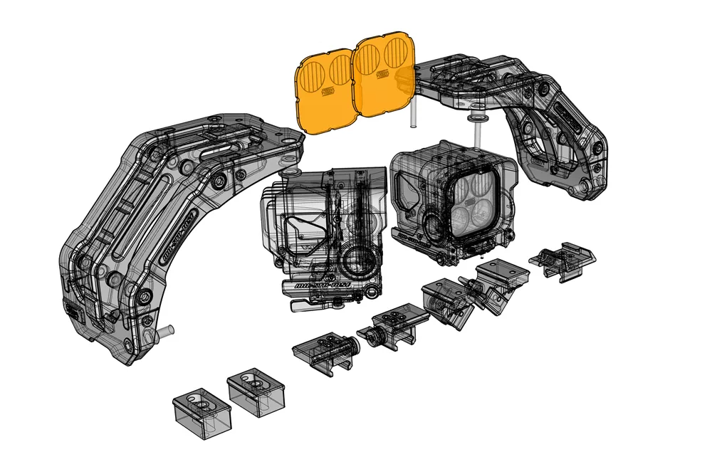 FURY Gravity A-Pillar lighting system for Jeep Wrangler JL & JT adventure use