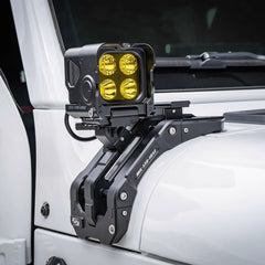 Jeep Wrangler JL & JT Samurai Black FURY Gravity A-Pillar integrated lighting