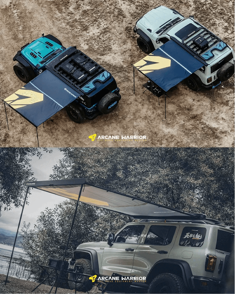 Arcane Warrior Side Tent Canopy For Jeep Wrangler