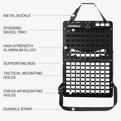 Back Seat Molle Panel With Tray and Steering Wheel Tray