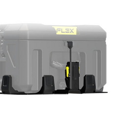 mounting brackets installed on an arcane warrior flex cargo overlanding storage box