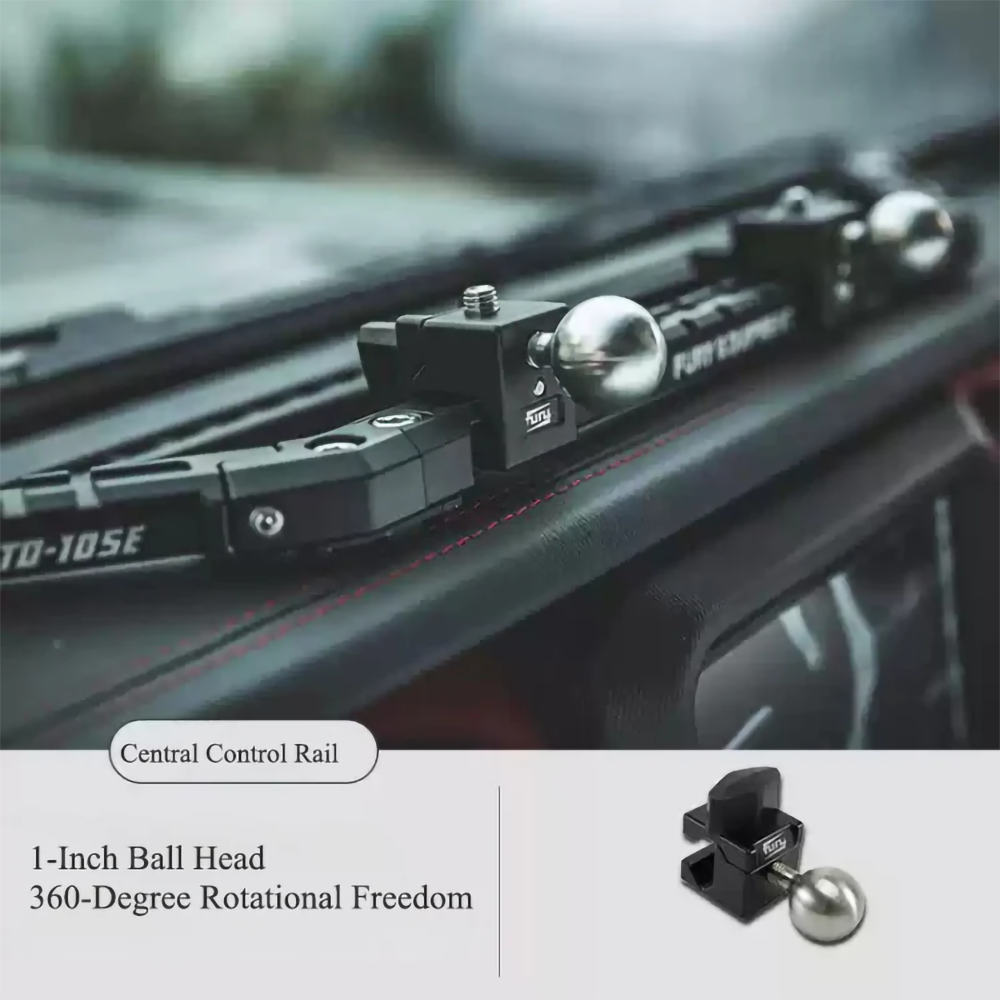 Enhanced dashboard organization with FURY Gravity Armory Jeep JK rail