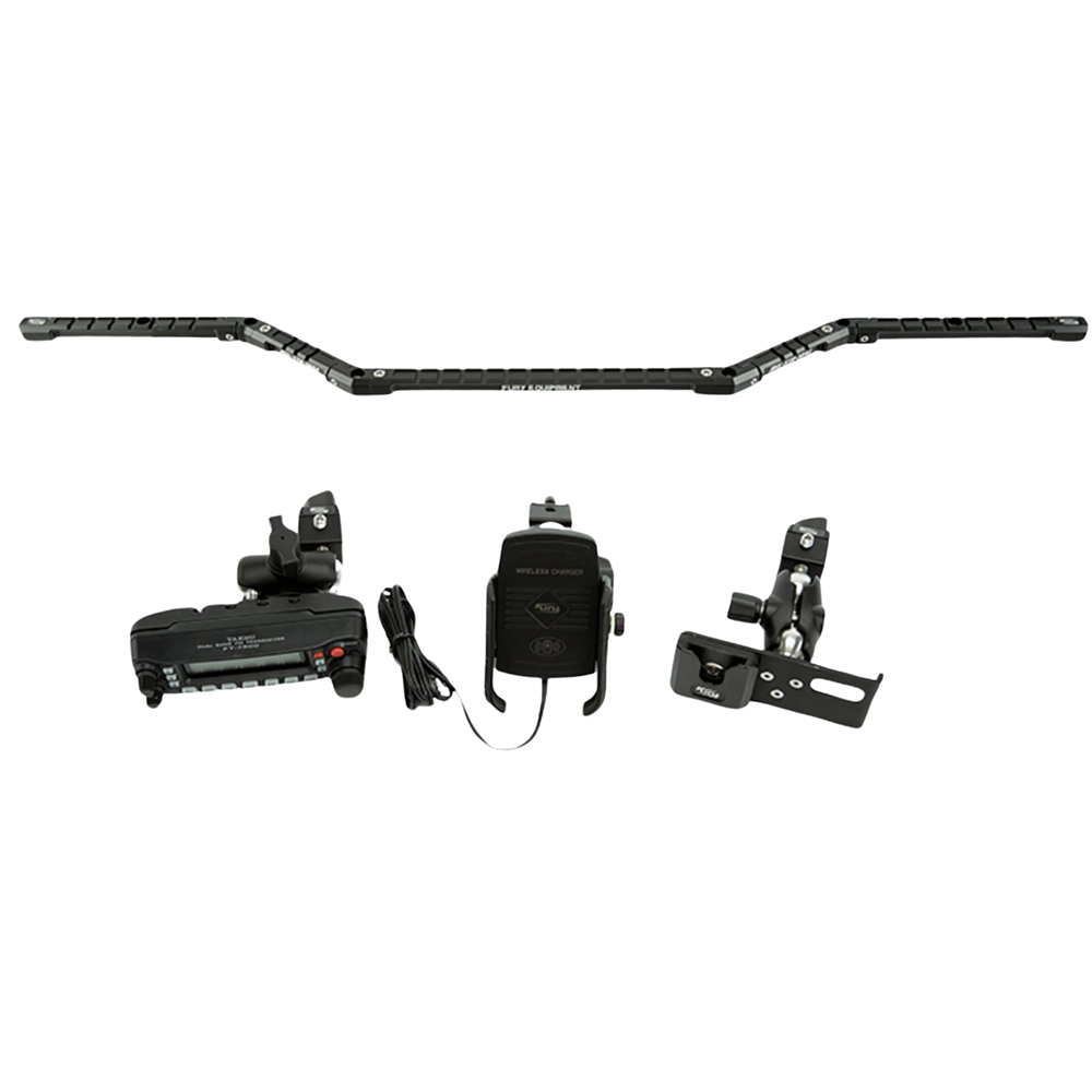 Jeep Wrangler JK interior control rail for off-road gear attachment