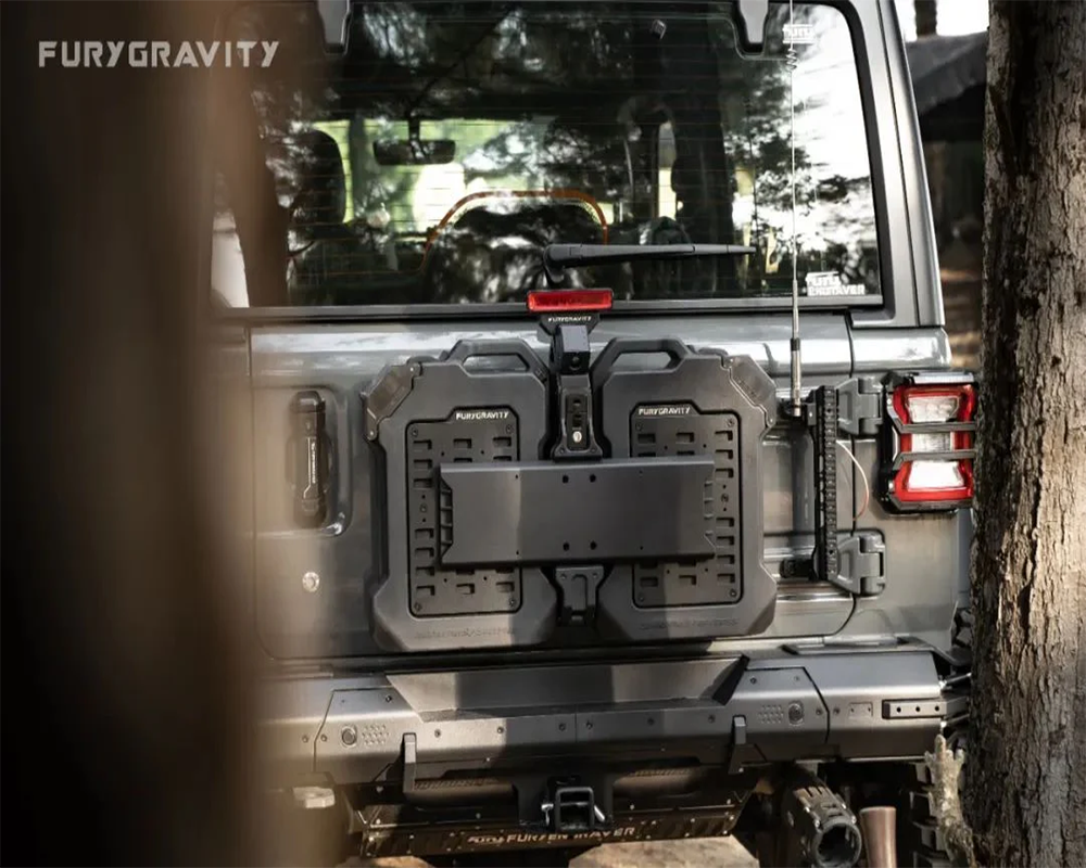 FURY Gravity Spare Tire Delete Equipment Kit for Jeep Wrangler