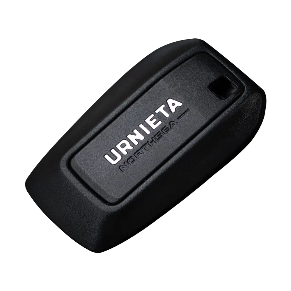 Close-up of the URNIETA key fob kit showing the sleek, custom-fit design for the Toyota Land Cruiser Prado 250.