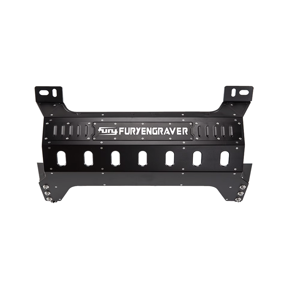 jeep wrangler muffler skid plate front view black in color