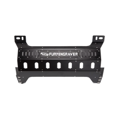 jeep wrangler muffler skid plate front view black in color