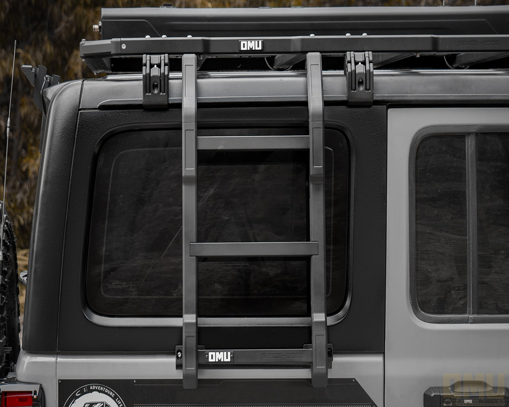 OMU Aluminum Roof Rack With Rear Window Side Ladder