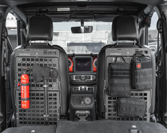 Back Seat Molle Panel With Tray and Steering Wheel Tray