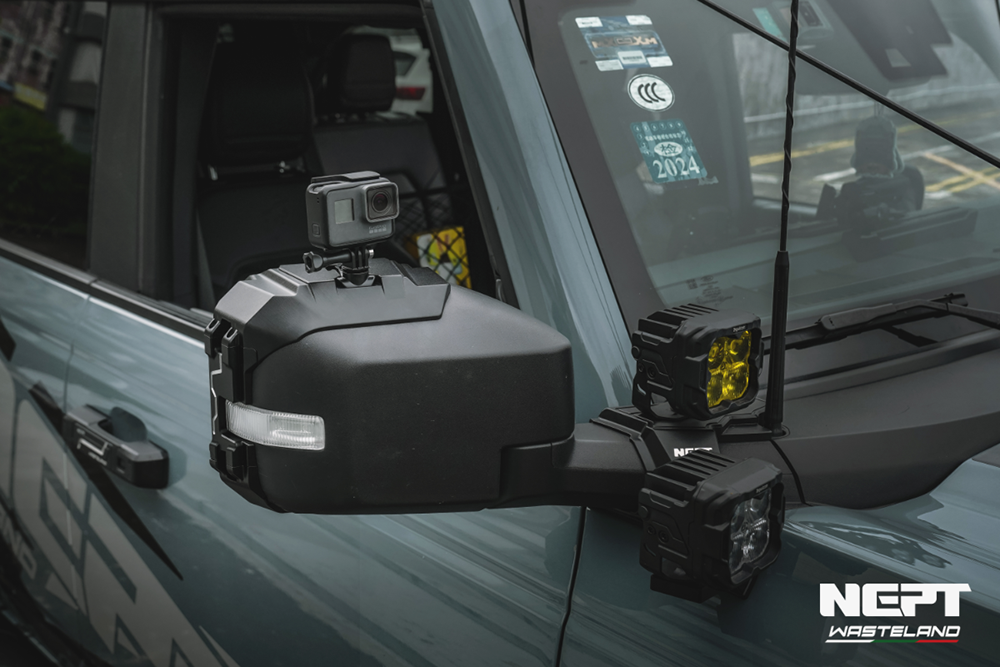 NEPT Wasteland Ford Bronco Mirror Covers Gopro Mount