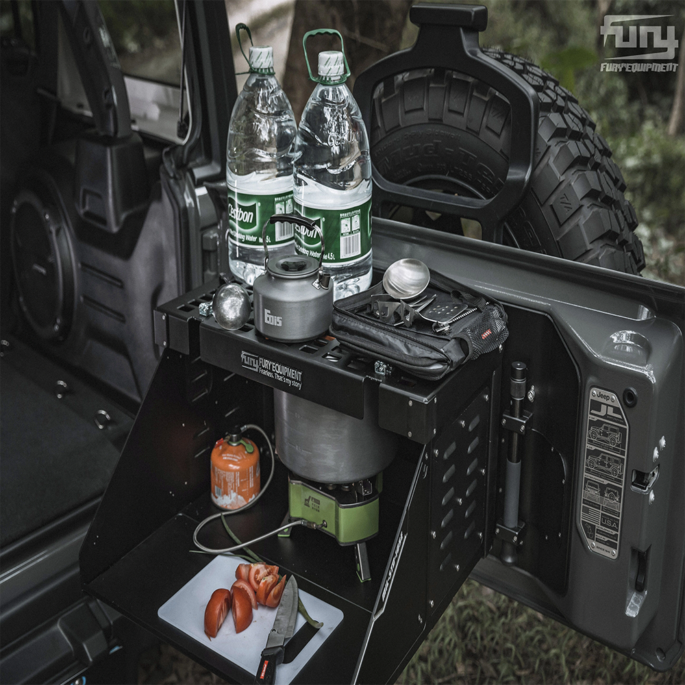 FURY Engraver Tailgate Table For Jeep Wrangler