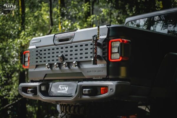 Jeep Gladiator rear MOLLE panel for mounting tools and gear