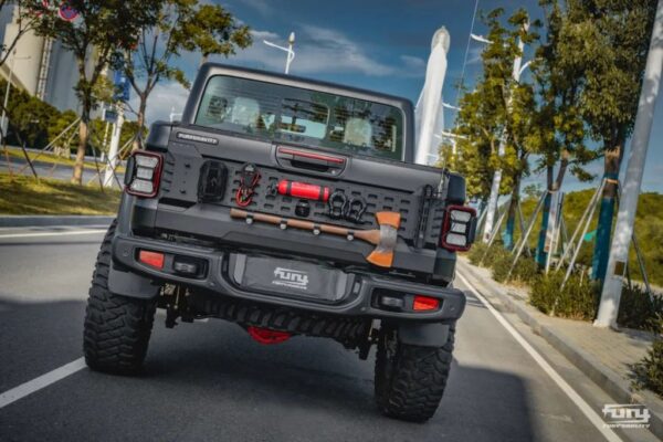 rear tailgate molle panel for jeep gladiator