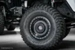 black beadlock wheels on a jeep wrangler