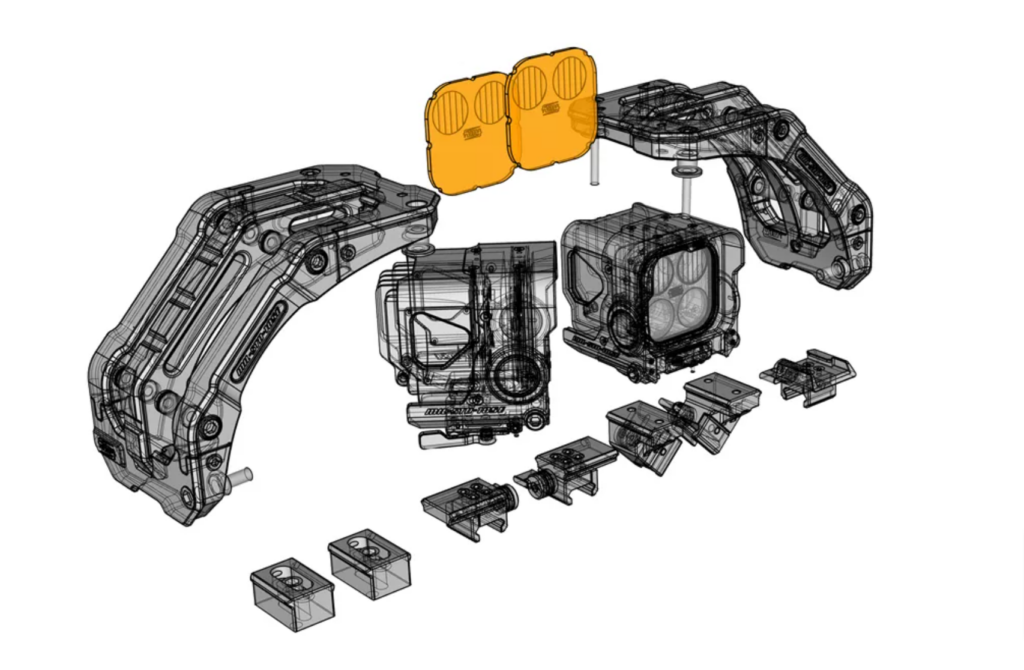 a pillar light mount design